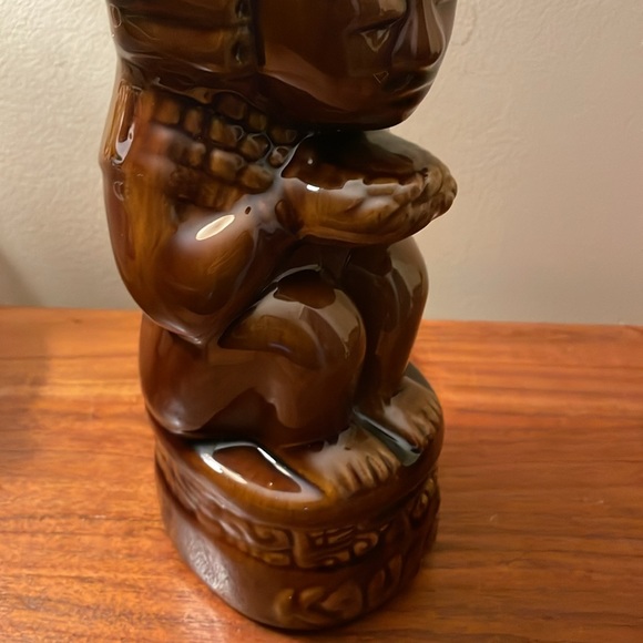 Vintage Kahlua ceramic decanter bottle tiki Aztec Mayan - Picture 5 of 12